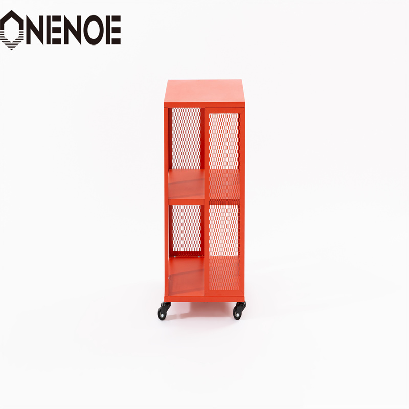 OneNoe Home Moderne møbler Metal Fjerneligt hylder Arkivkabinet Bogreol Kabinet Solid ramme Arrangøropbevaringsskab med 3-lags